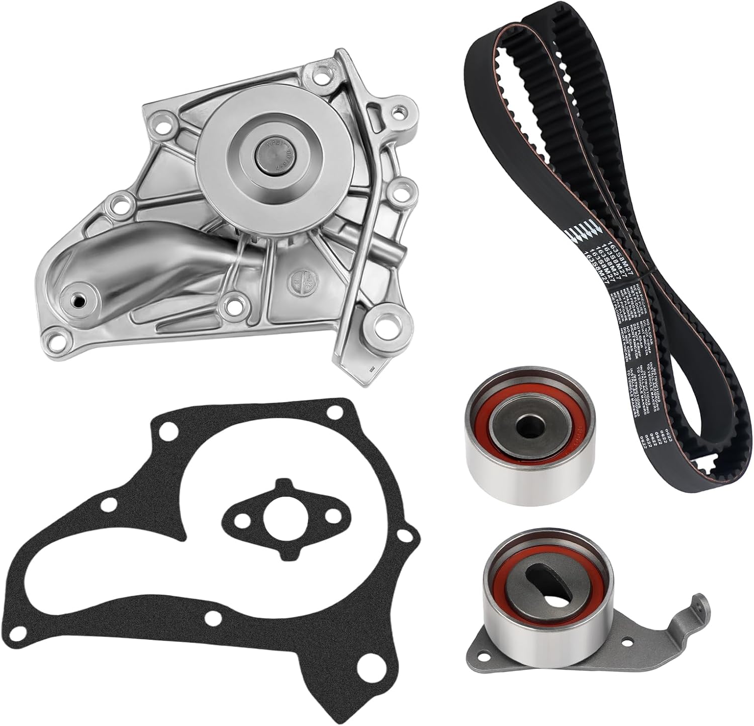 TKT-002 Engine Timing Belt Kit with Water Pump Compatible with Toyota 87-91 Camry 2.0L, 92-01 Camry 2.2L, 87-89 Celica 2.0L, 92-99 Celica 2.2 L, 99-01 Solara 2.2L,96-00 RAV4 2.0L