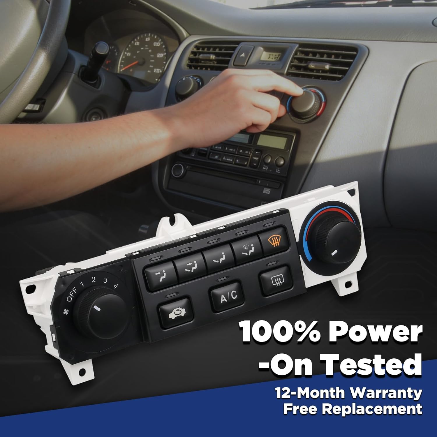 AITKEN AC Heater Control Panel Climate Control Module Switch Compatible with 1998-2000 Honda Accord 1998-2004 Honda Odyssey Replace# 599-268 79600-S84-A01ZA.