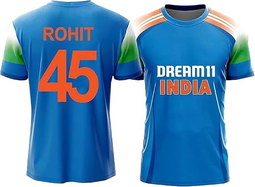 Sports Cricket Rohit Sharma 45 India Jersey ODI 2025/26(Kid's, Boy's&amp; Men)