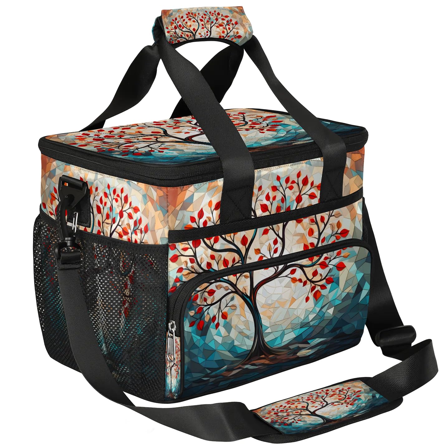 Lunch Box for Men Heavy Duty Insulated Lunch Bag for Women Abstract Tree Lunchbox for Adults Lunch Cooler