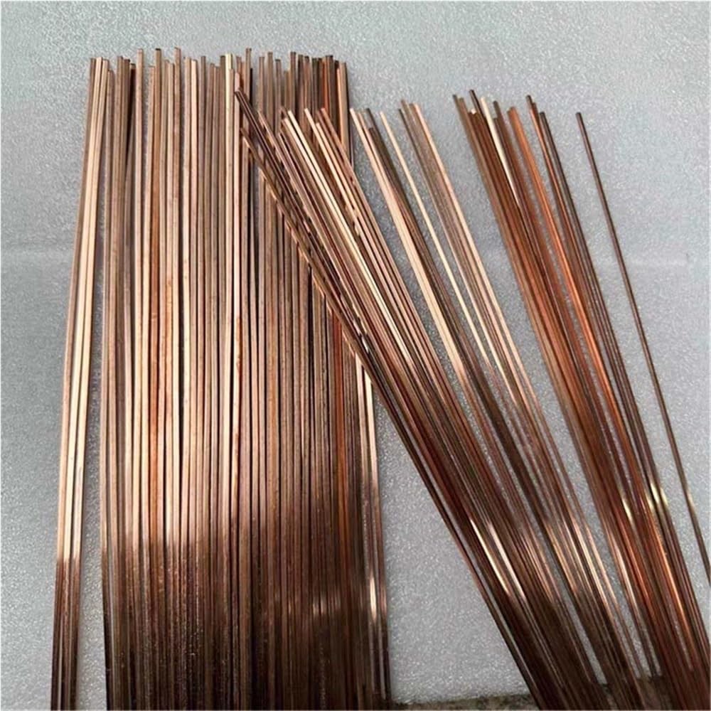T2 Kupfer-Vierkantstange for CNC-Metallbearbeitung, robustes, flaches Vierkant-Stabband aus reinem Rotkupfer, 495 mm Länge(3x3x495mm)