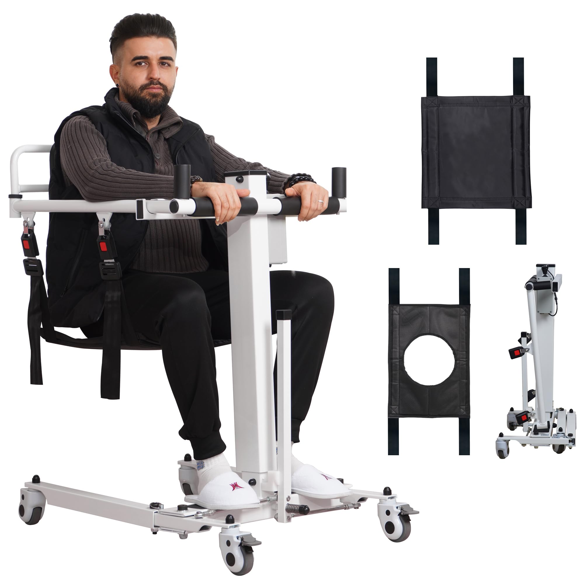 Amazon.com: seveni Electric Patient Lift Transfer Chair, Portable