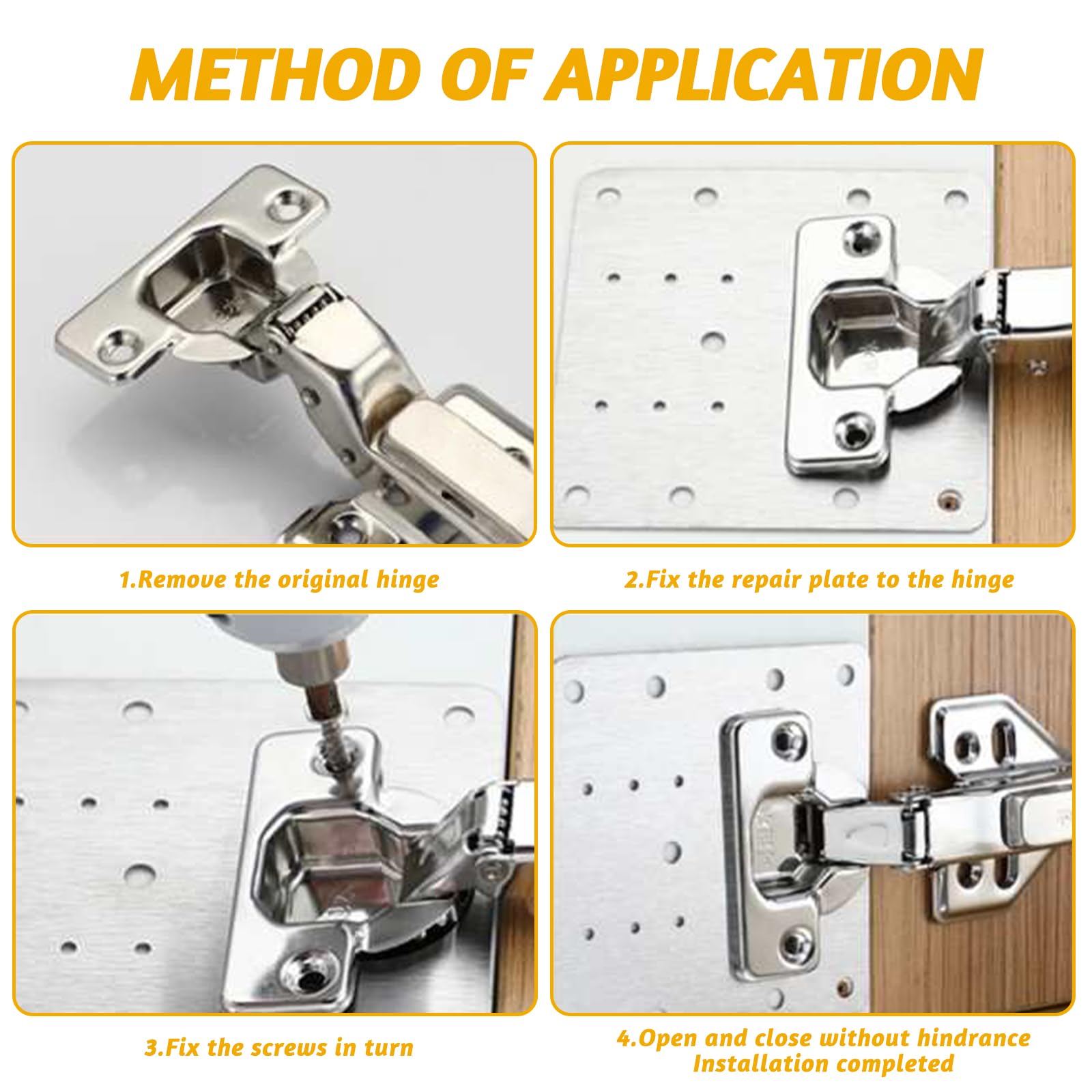 FORYNXHWIN 12Pcs Hinge Repair Plate - Image 4