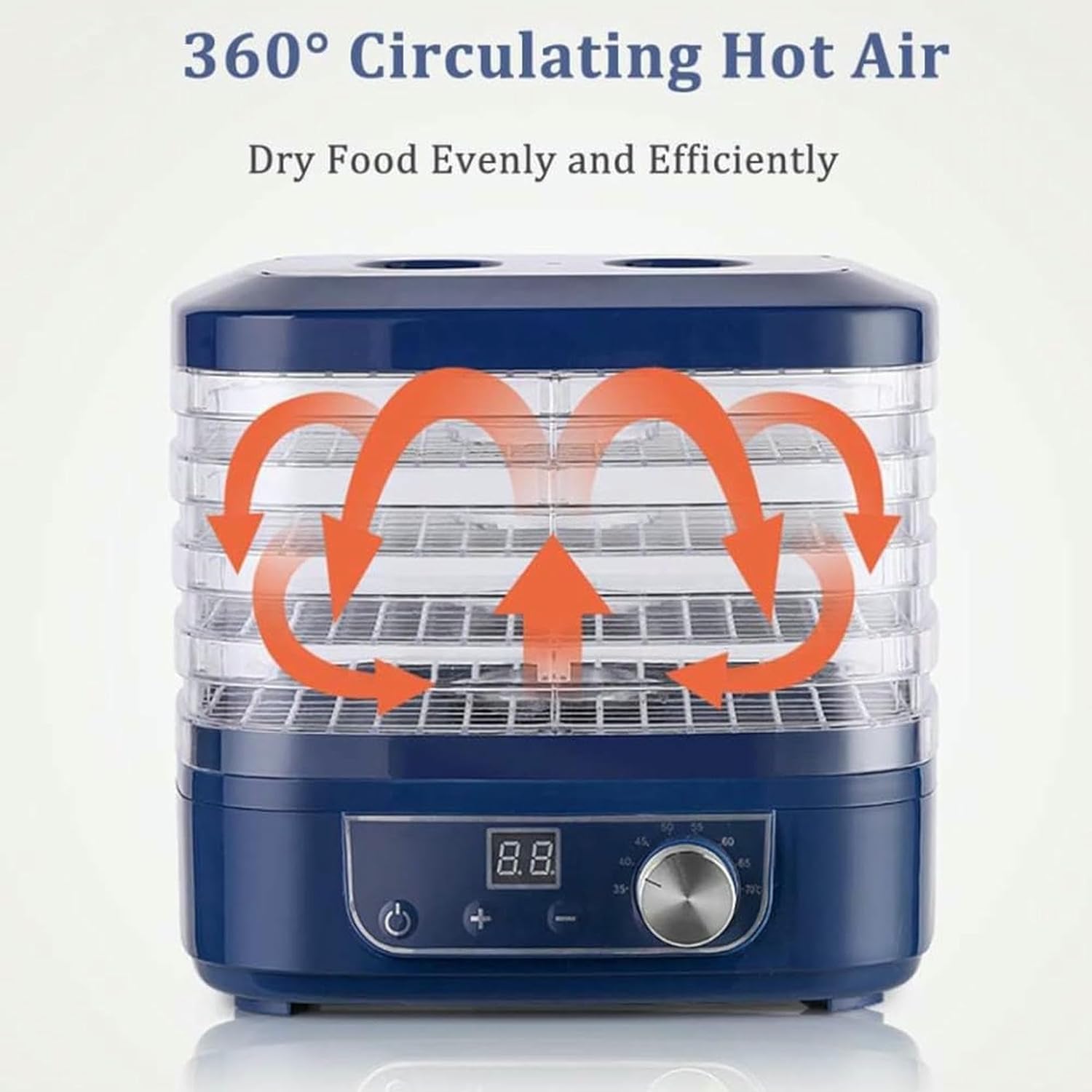 Electric Food Dehydrator 5 Trays, 35 70°C Fruit Dryer For Home Use, Ideal For Jerky, Fruits, Herbs, Veggies & Snacks Mini Pet Snack Dryer Efficient Air Dryer For Food