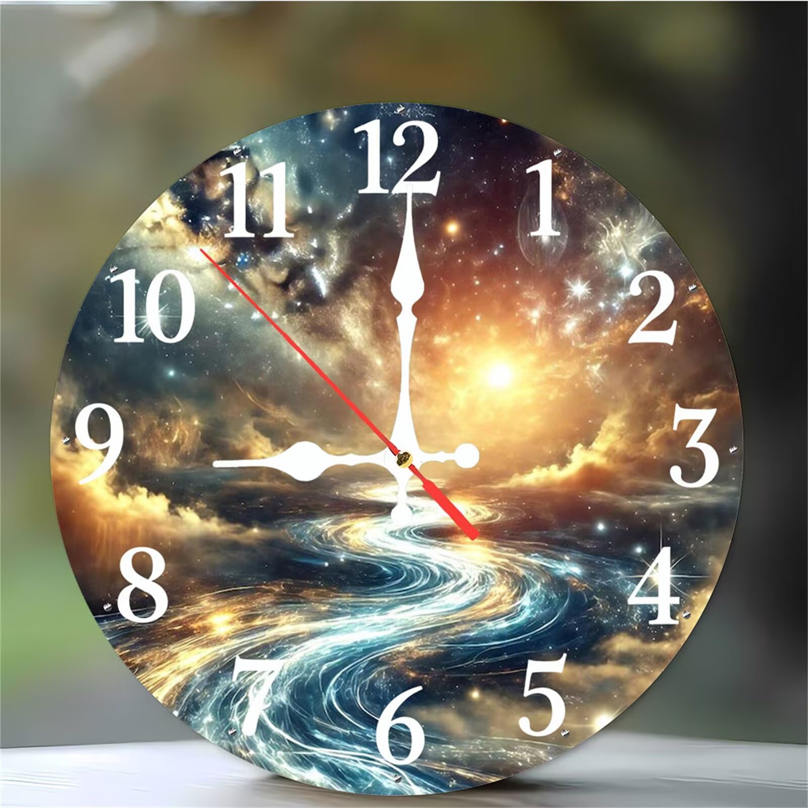 Horloge murale quartz 30 cm suspendue design univers pour chambre d'enfant