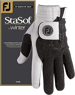 FootJoy StaSof Winter Gloves, Pearl, Medium/Large