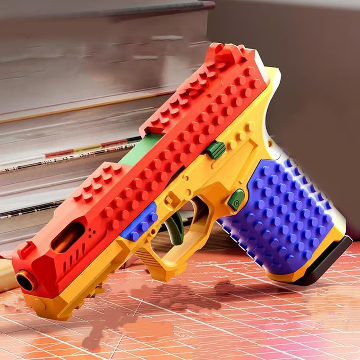 Tactical DIY Building Block Grip Set, Fun Building Block Kit with Display Stand for Adults, Creative Building Grip Kit (Two Sets)