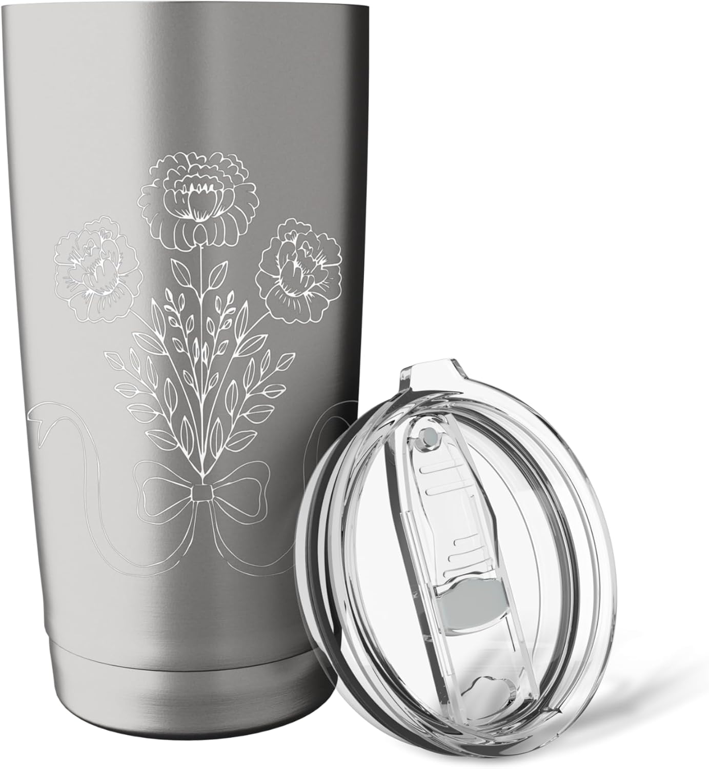 Grandmillennial Flowers and Bow Stainless Steel Insulated Tumbler - Image 5