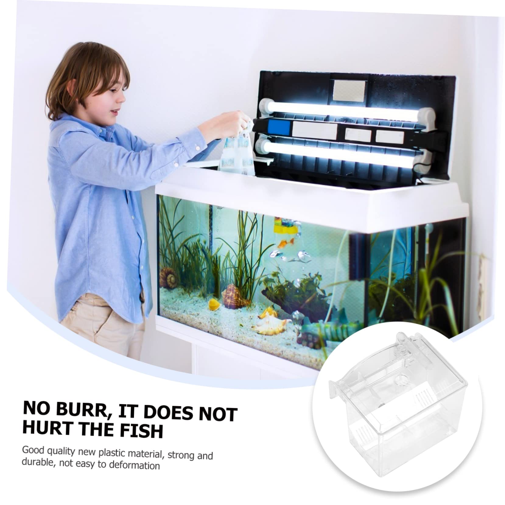 1 Pieza Caja de Cría para Peces con Ventosas Incubadora Aislante de Acuario Accesorio de Acuario para Guppys y Cría de Peces Diseño Neumático para Oxigenación
