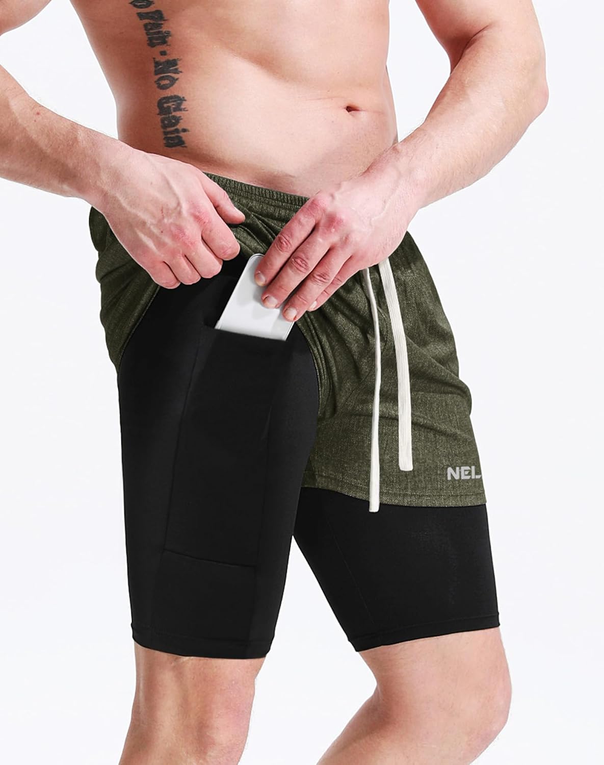 NELEUS Men's Lightweight Workout Athletic Shorts with Pockets - Image 2