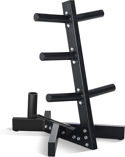 Cap Barbell Olympic Plate Tree Storage Rack, Multiple Colors