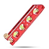 ARROW 6.3-Inch Torpedo Level, Magnetic Leveler with 0°/30°/45°/90° Bubbles, Top-view Windows, Aluminium Alloy Frame, Dual Metric and SAE Scales