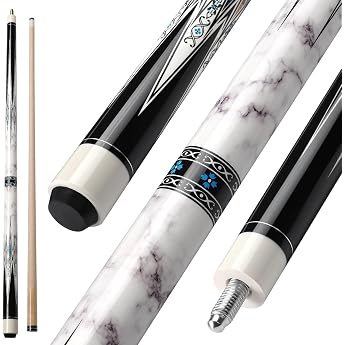 Pool Cue 58 Inch Billiard Cue Hardwood Pool Cue 13 mm Tips for Professional Billiard Players 1/2 Cue Sticks for Billiard Table Sports