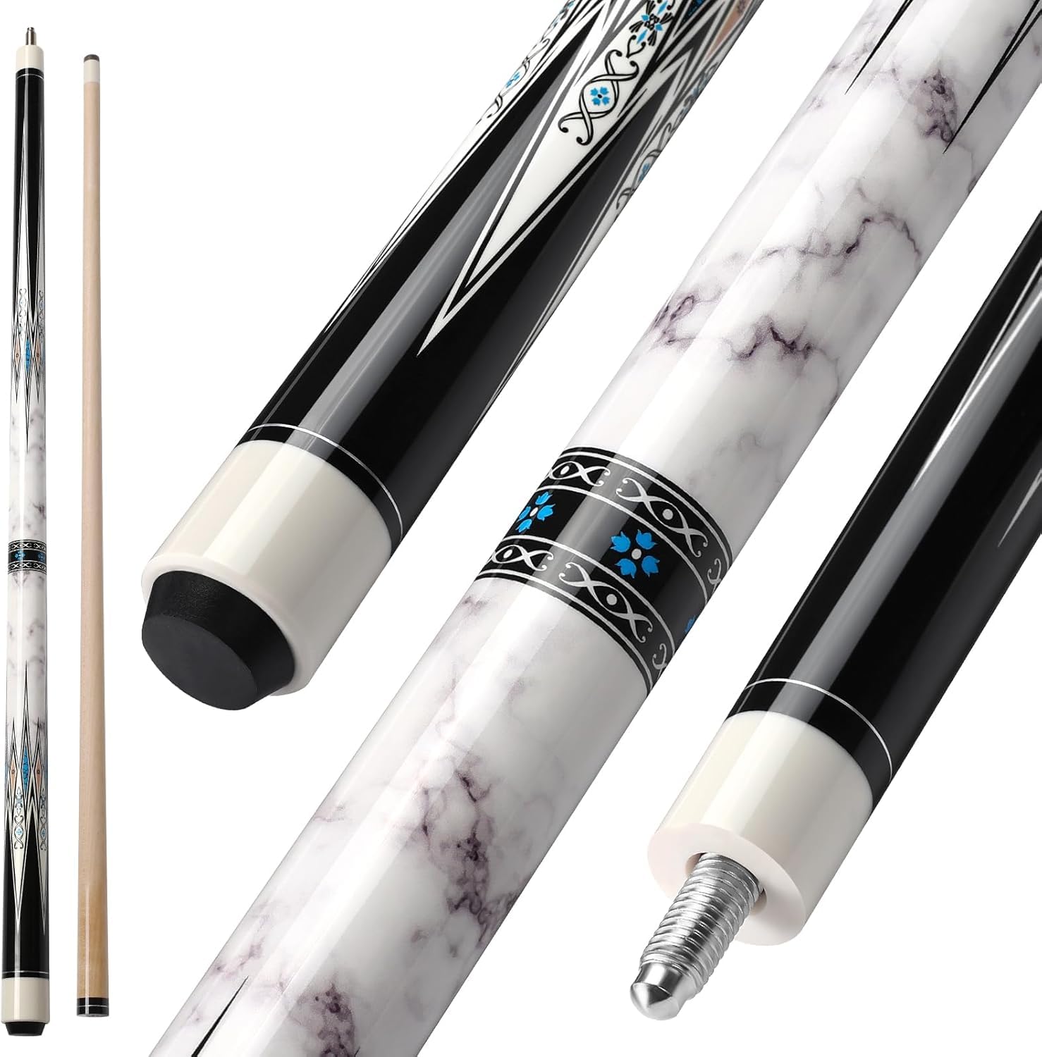 Stecca da Biliardo 58 Pollici Hardwood Pool Cue 13 mm Punte per Professionisti