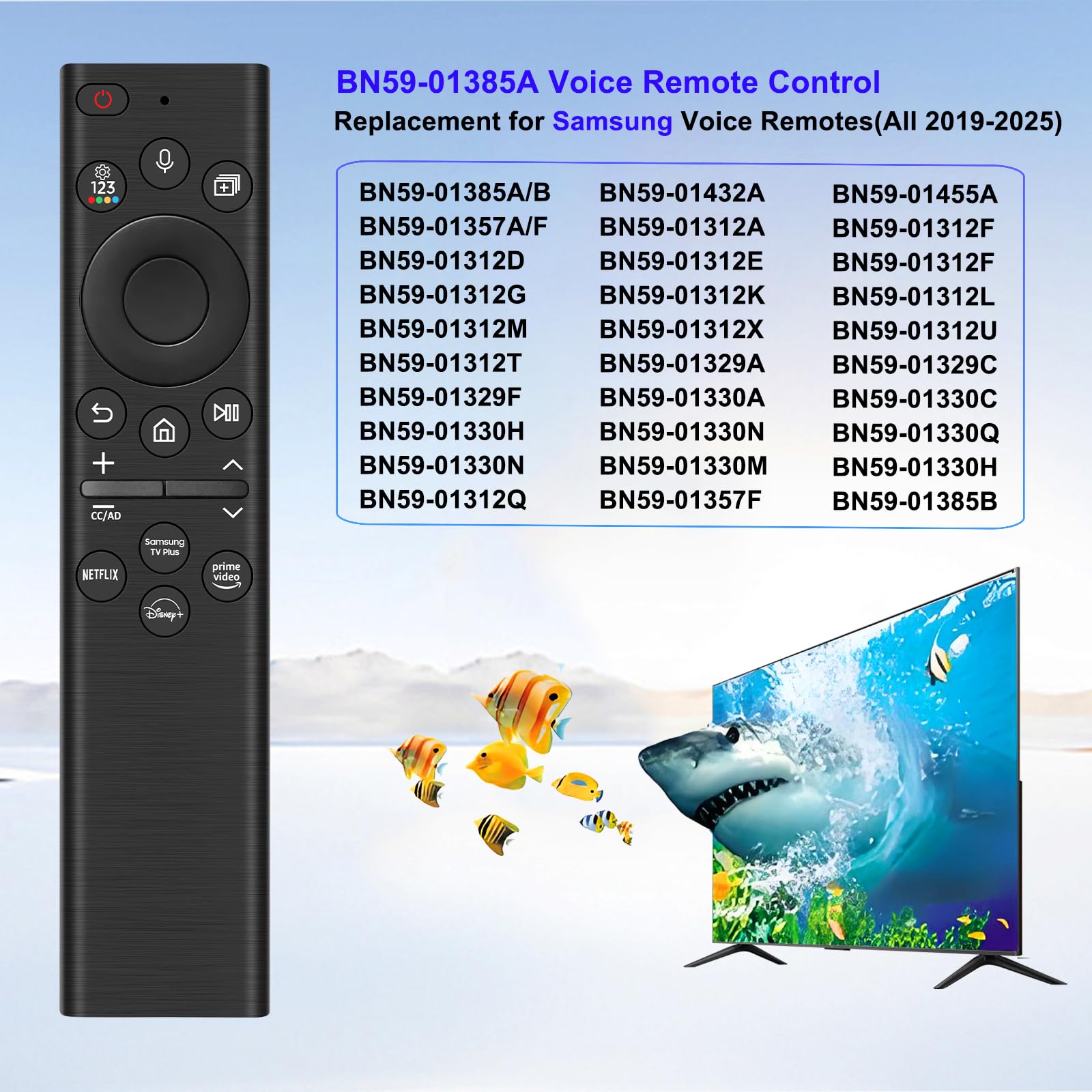 BN59-01385A è adatto per telecomandi Samsung Smart TV ed è un'alternativa universale con funzione vocale