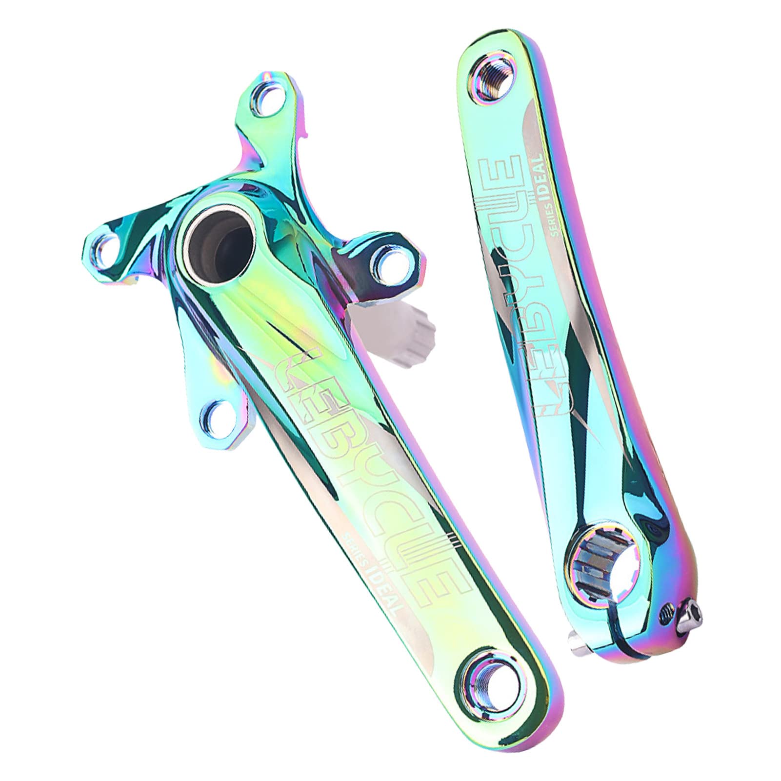 Zestaw korbowy do roweru wyścigowego, zestaw korbowy Fixed-Gear, wąskie, szerokie zęby, kwadratowy, stożkowy zestaw korbowy - zamiennik tarczy łańcuchowej do rowerów składanych | szerokie zęby, kwadratowy, stożkowy zestaw korbowy - zamiennik tarczy łańcuc