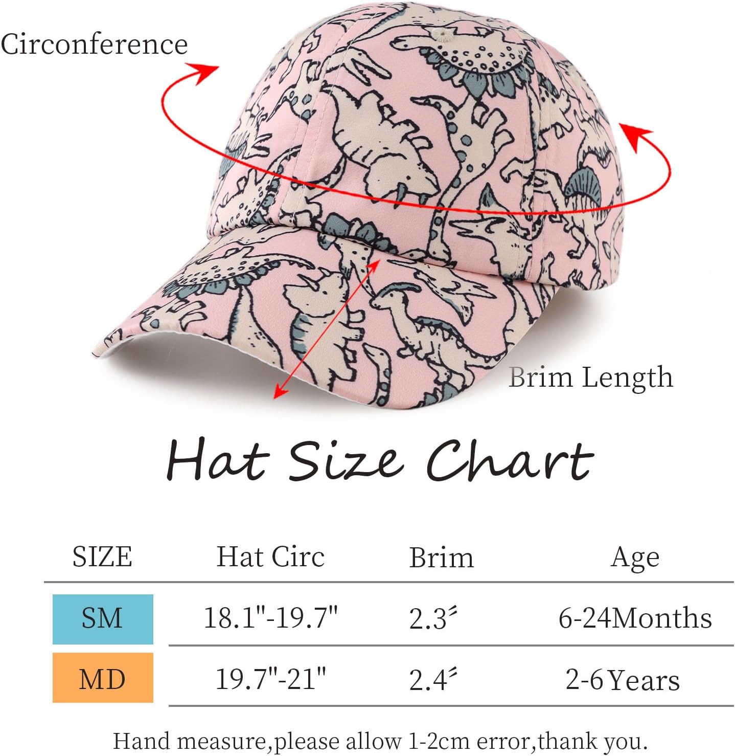 JANGANNSA Dinosaur Boys Girls Caps Embroidery Baby Baseball Caps Cotton Infant Toddler Kids Hat Spring Summer Autumn 2-6Y - Image 6