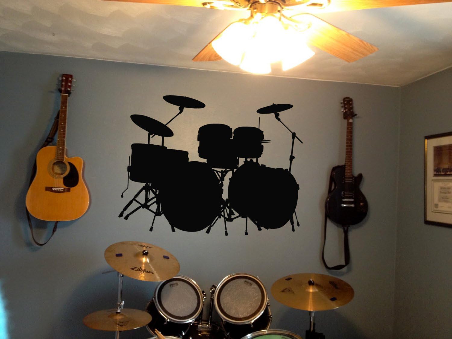 Drum Set Decal Drum Set Sticker Drums Decor Drums Rock