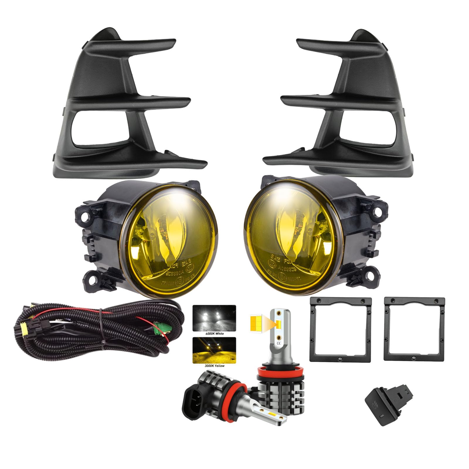 Amazon | CJWUHAO トヨタ ZN6 86 後期型 フォグランプ イエローレンズ