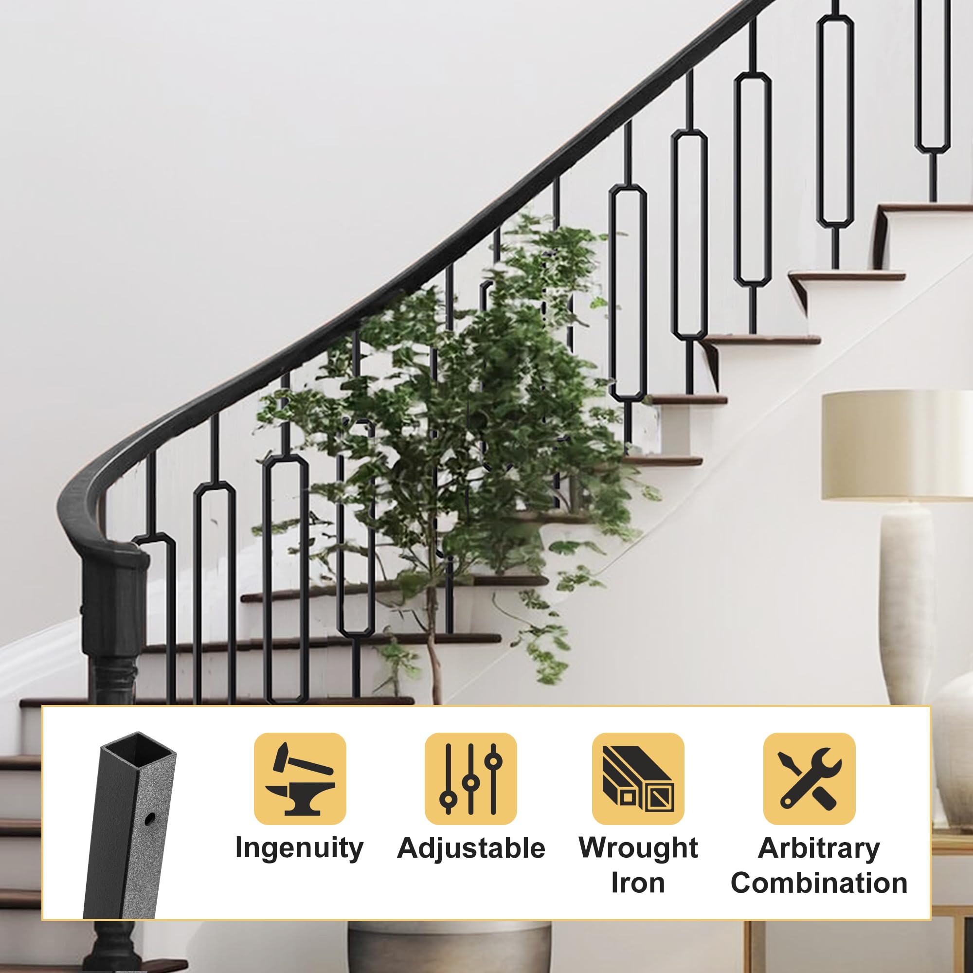 S11 Wrought Iron Balusters Set of 10 Decorative Panama S11 Wrought Iron Balusters Set of 10 Decorative Panama