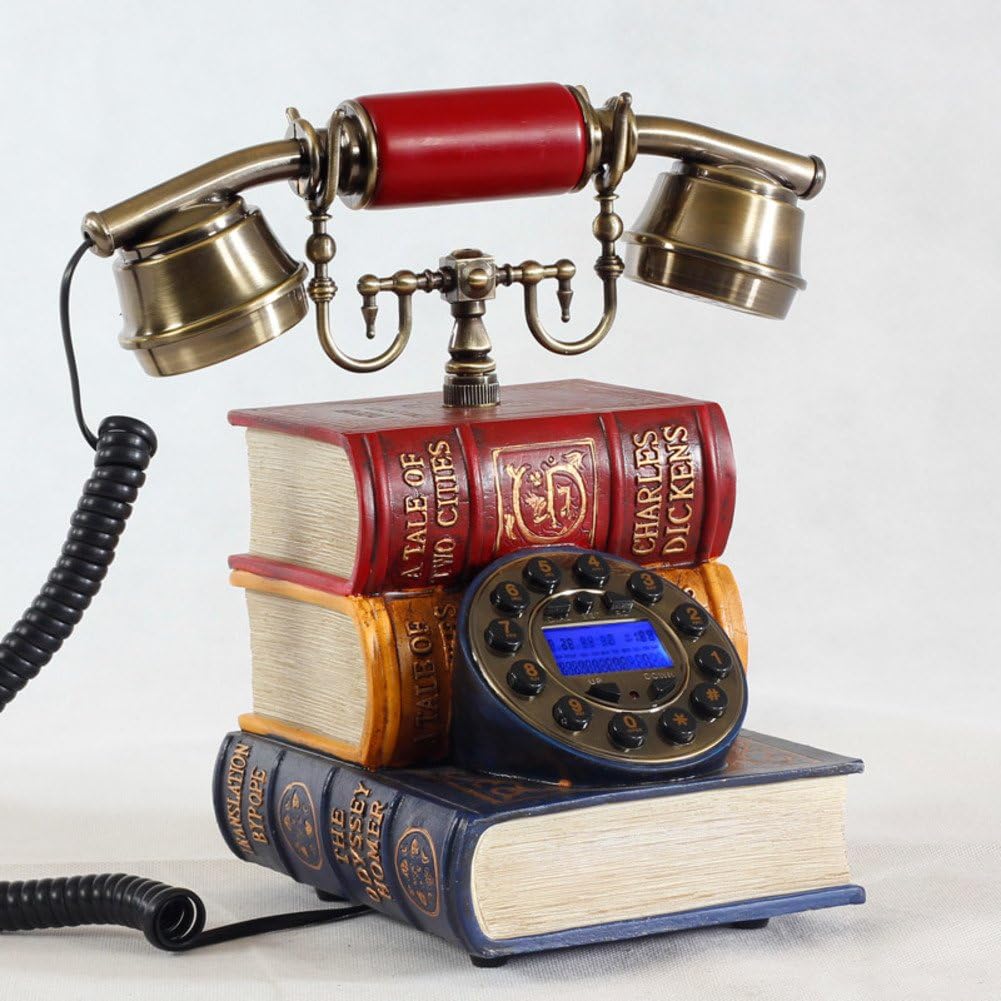 European Antique Phone Creative Retro Phone Classic landline Home Fixed Telephone-red