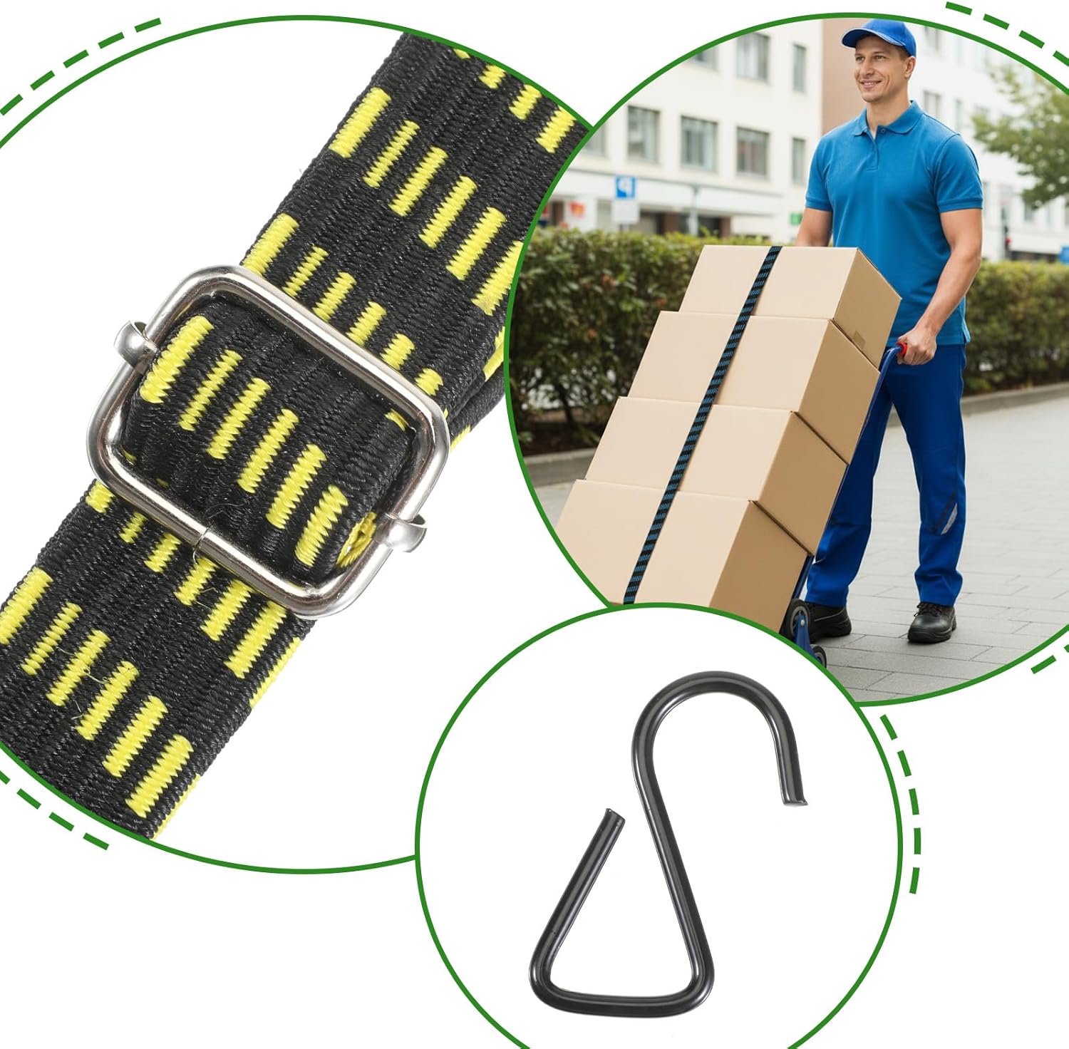 8 Pcs 77-84 Inch Adjustable Flat Bungee Cords with Hook, Heavy Duty Outdoor Elasticity Straps, Long Flat High Elastic Rubber Bungee Straps, for Moving Luggage Cargo Tarps, Colorful