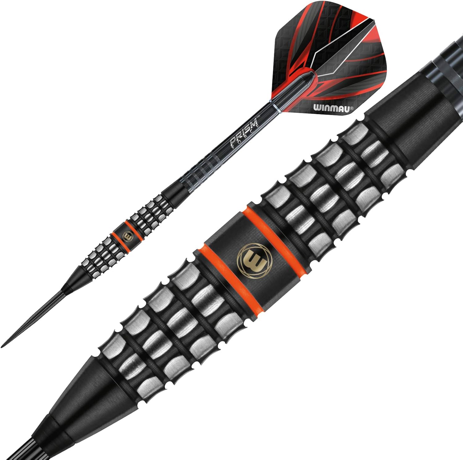 WINMAU Sicario 90% Tungsten Darts Set with Flights and Stems (Shafts) Two Styles - Cluster Grip Control