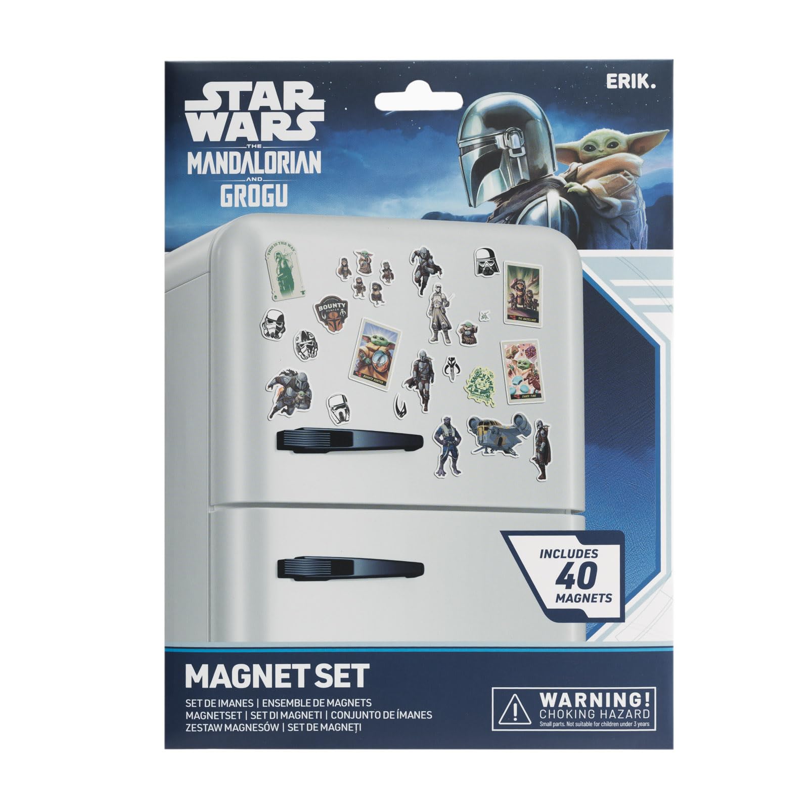 Grupo Erik Set of Fridge Magnets - The Mandalorian and Grogu Star Wars Gifts under 10 Pounds, Star Wars Merchandise | Kitchen Decor Accessories, Funny Gifts for Friends, Baby Yoda