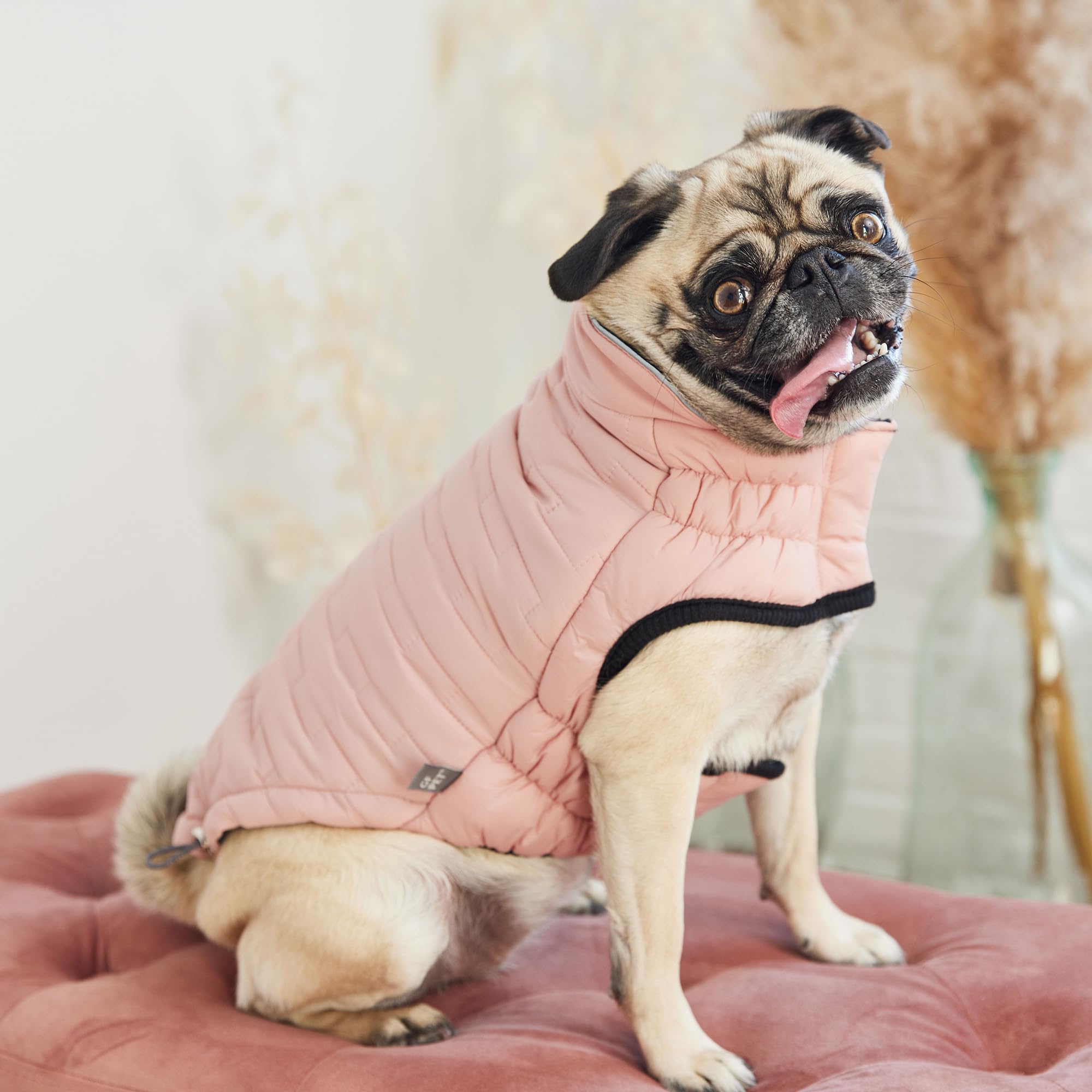 GF Pet Dog Jacket Reversible Chalet Warm Coat for Dogs Quilted Active Water Resistant Winter Dog Coat - Pink - Large - Image 4