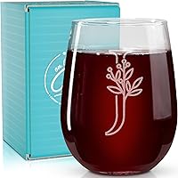 Vista 31 de On The Rox Drinks Regalos con monograma para mujeres y hombres – Letra A-Z inicial grabada monograma sin tallo, copa de vino – Regalos de vino