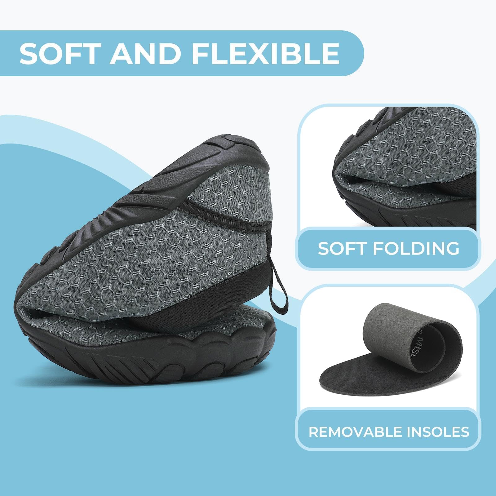 Mishansha Unisex Sport Acquatici Scarpe Donna Leggero Antiscivolo Scarpe da Surf Uomo Summer Immersione Scarpette per Beach Swim Yoga 36-46EU