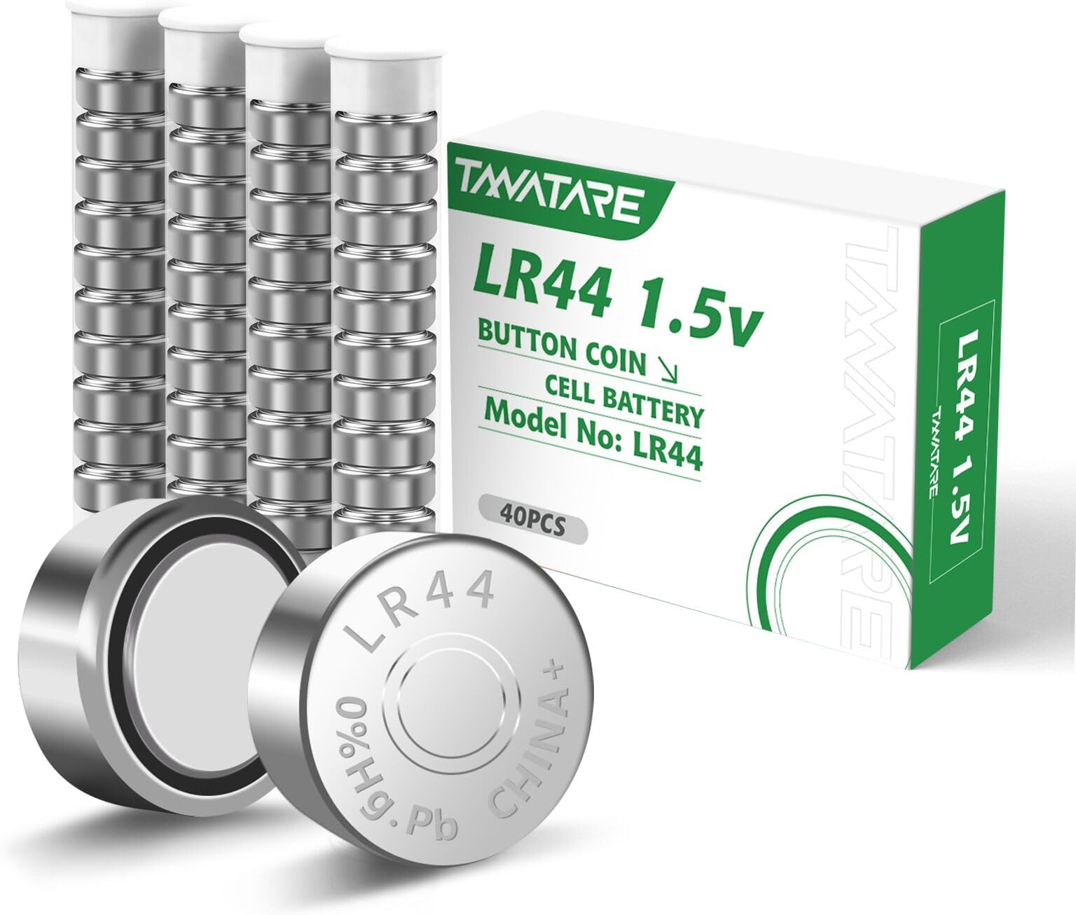 Amazon.com: PGSONIC 50 Pack LR44 Batteries, 1.5 Volt Alkaline Button ...