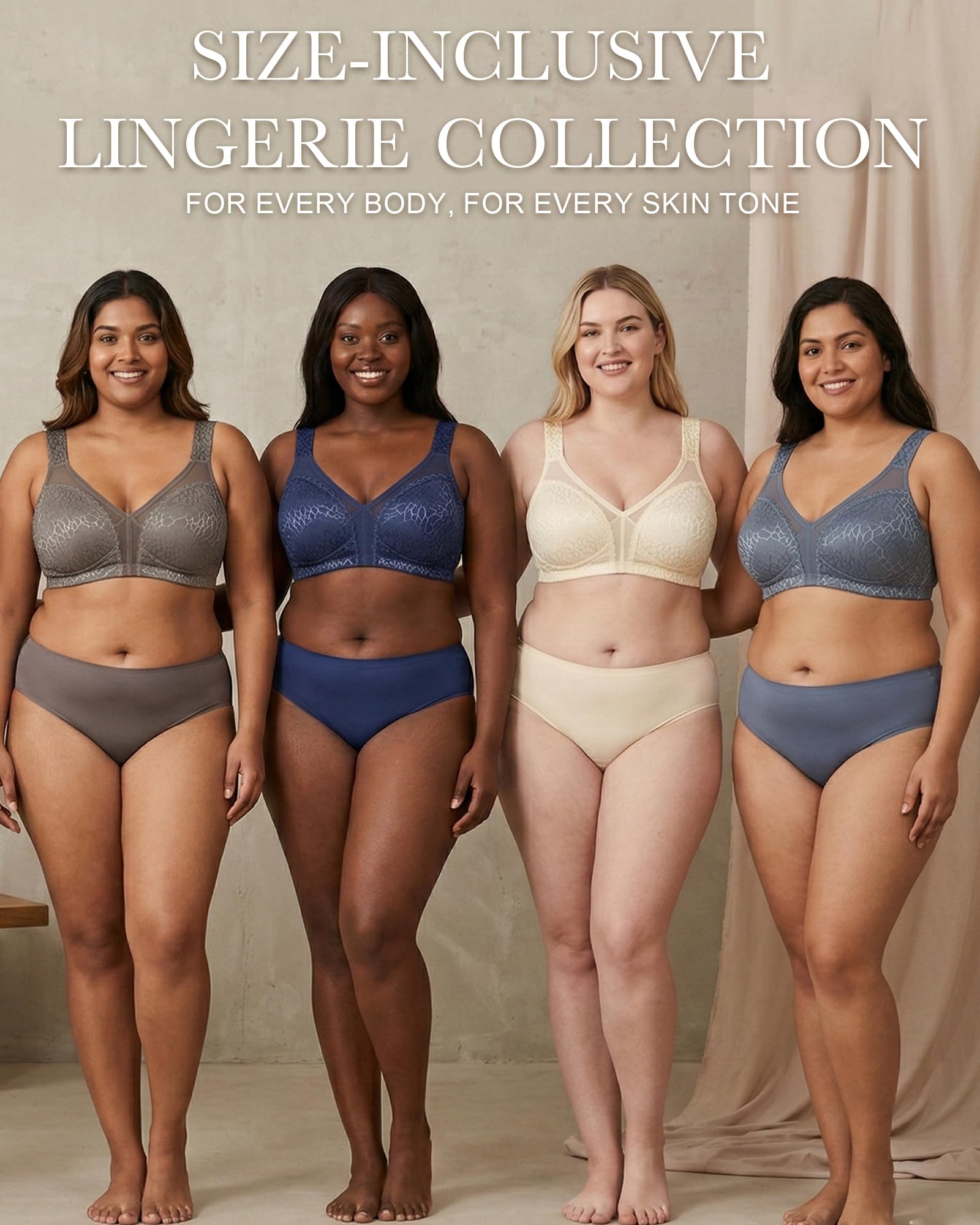 Lemorosy Soutien-gorge minimiseur sans armatures pour femme - Couverture complète - Sans armatures - Confort et double soutien