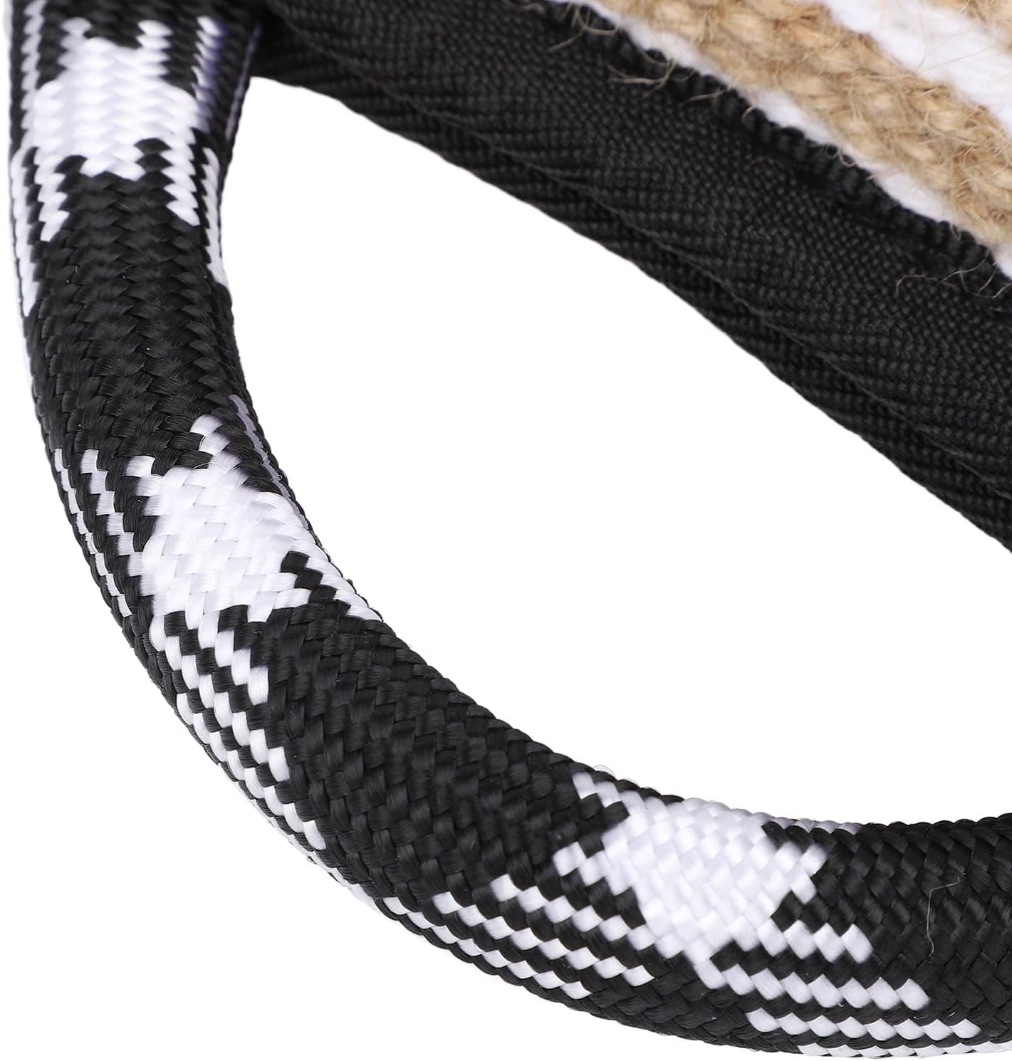Dog Biting Pad Pillow with 3 Strong Handles, Jute Training Tear Dog Bite Tug Toy Black, Durable Interactive Chew Toy for Large Dogs - Tough Tug - of - War Play, Canine Exercise