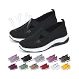 Yilia Orthopedic Shoes for Women, Women Wide Width Breathable Walking Comfortable Slip on Sneakers, Non Slip Food Service Lightweight Sneaker, Nurse Shoes Arch Support Sneakers