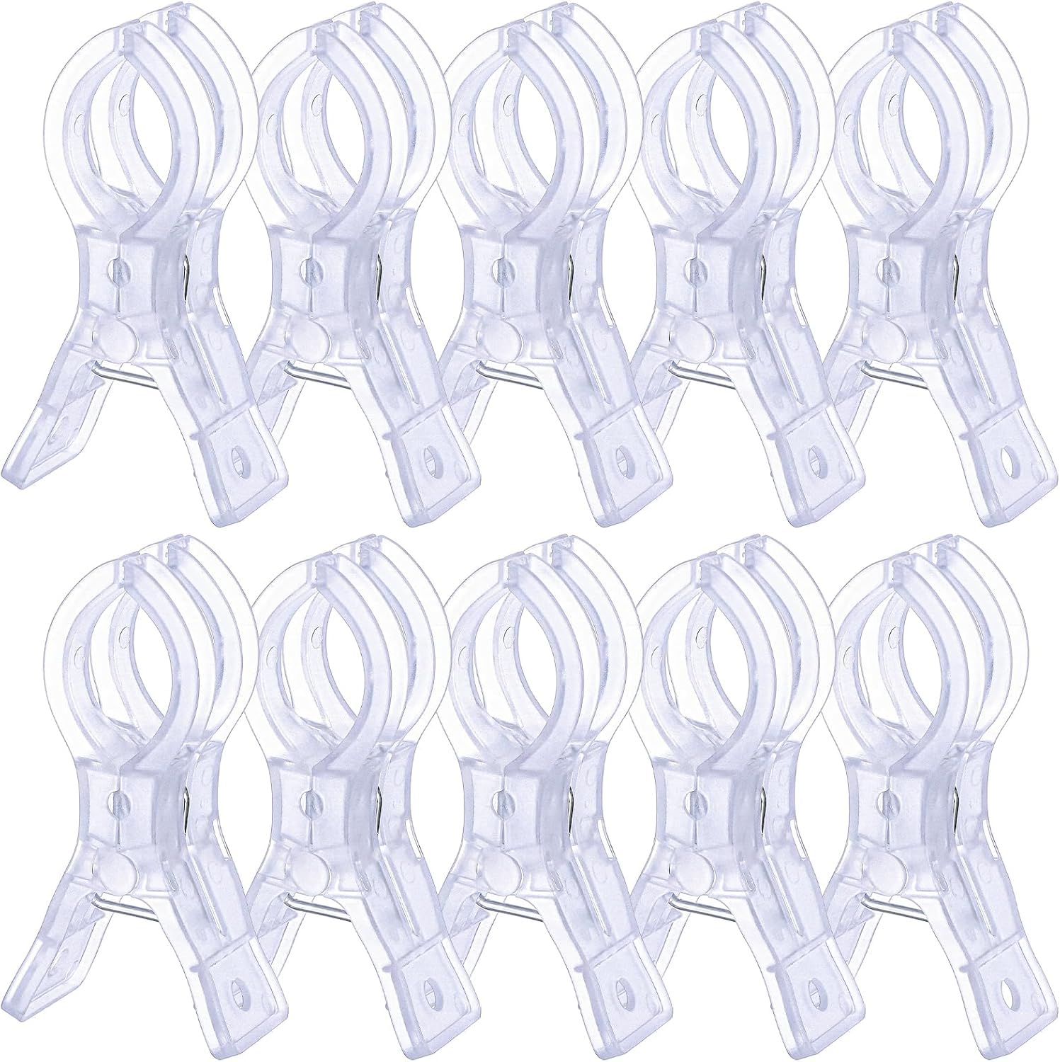 10 Pcs Large Balloon Arch Clips Transparent Clips for Balloon Arch 3.5 Inch Heavy Duty Back Drop Clip Clamps Plastic Spring Clamps for Birthday Wedding Backdrop Stand Photography Crafts Decoration