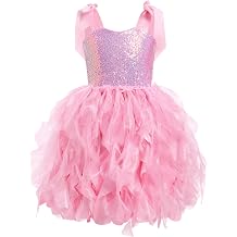 Girls Sequins Tutu Dress Sparkly Tulle Princess Birthday Prom Pageant Graduation Dresses 2-10Y