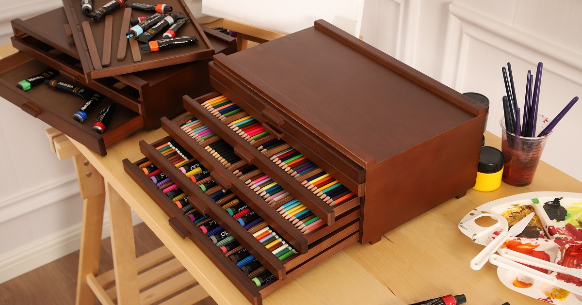 Amazon.com: VISWIN 6-Drawer Art Supply Storage Organizer, Beech