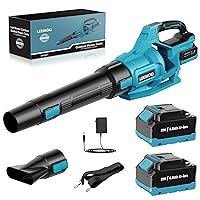 21V Soffiatore a Batteria, Soffiatore Foglie con 2 Batteria 4,0Ah