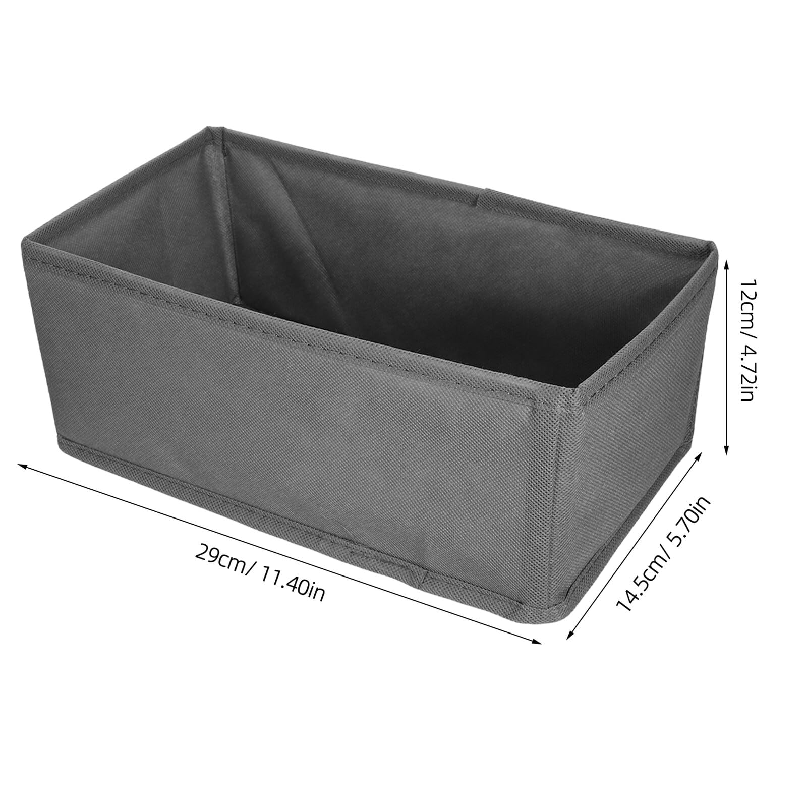 Vaguelly Organizer per Cassetti Biancheria Intima 6 Pezzi Grigio, Divisori per Armadio e Cassettiera, Contenitori Salvaspazio per Calzini e Reggiseni, per Camera da Letto e