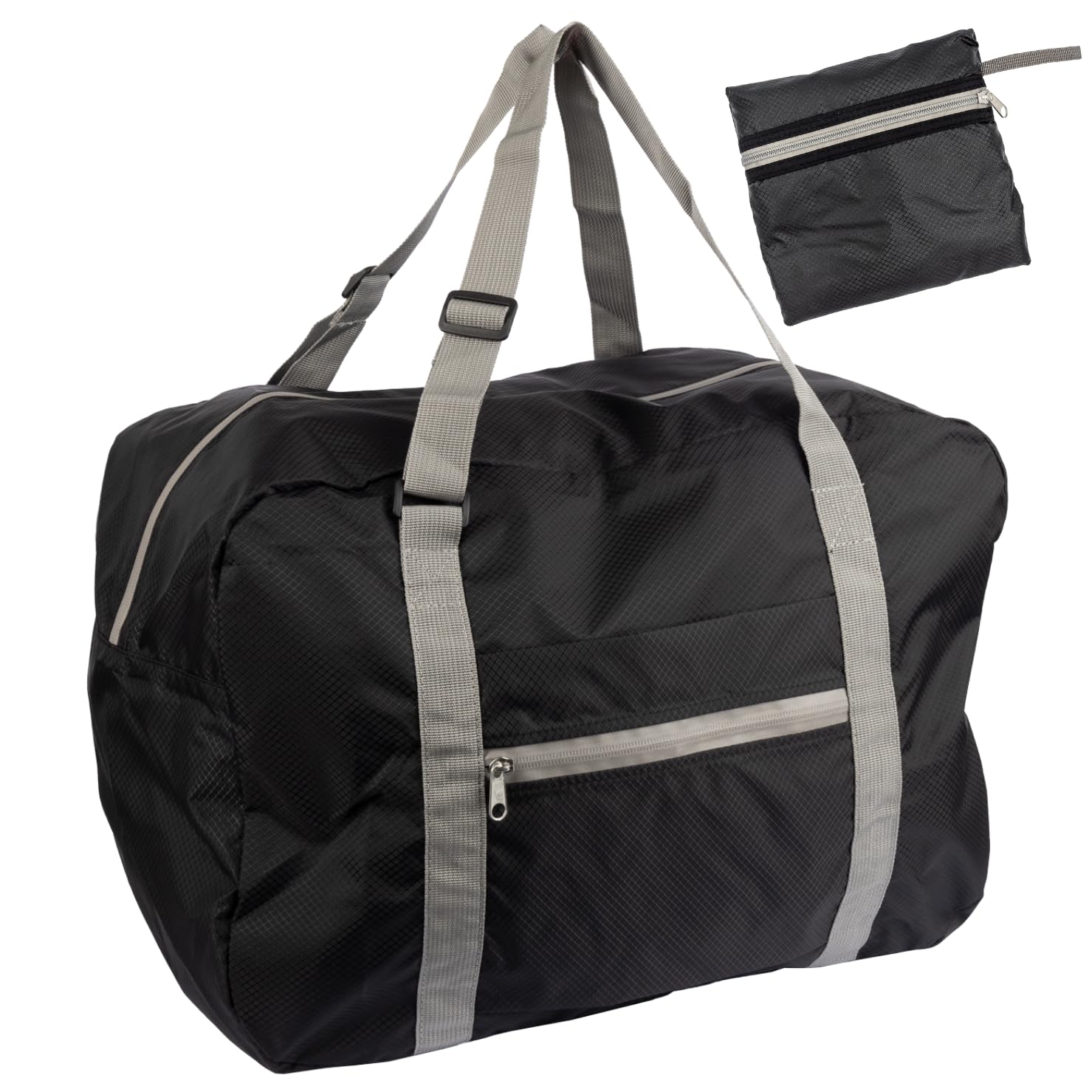 WEDO BAGTOGO Torba podróżna – składana torba podróżna (35 l), wodoodporny i lekki nylon, regulowane paski do noszenia, wodoodporne zamki błyskawiczne, pasek do mocowania wózka, czarna, czarny, jeden