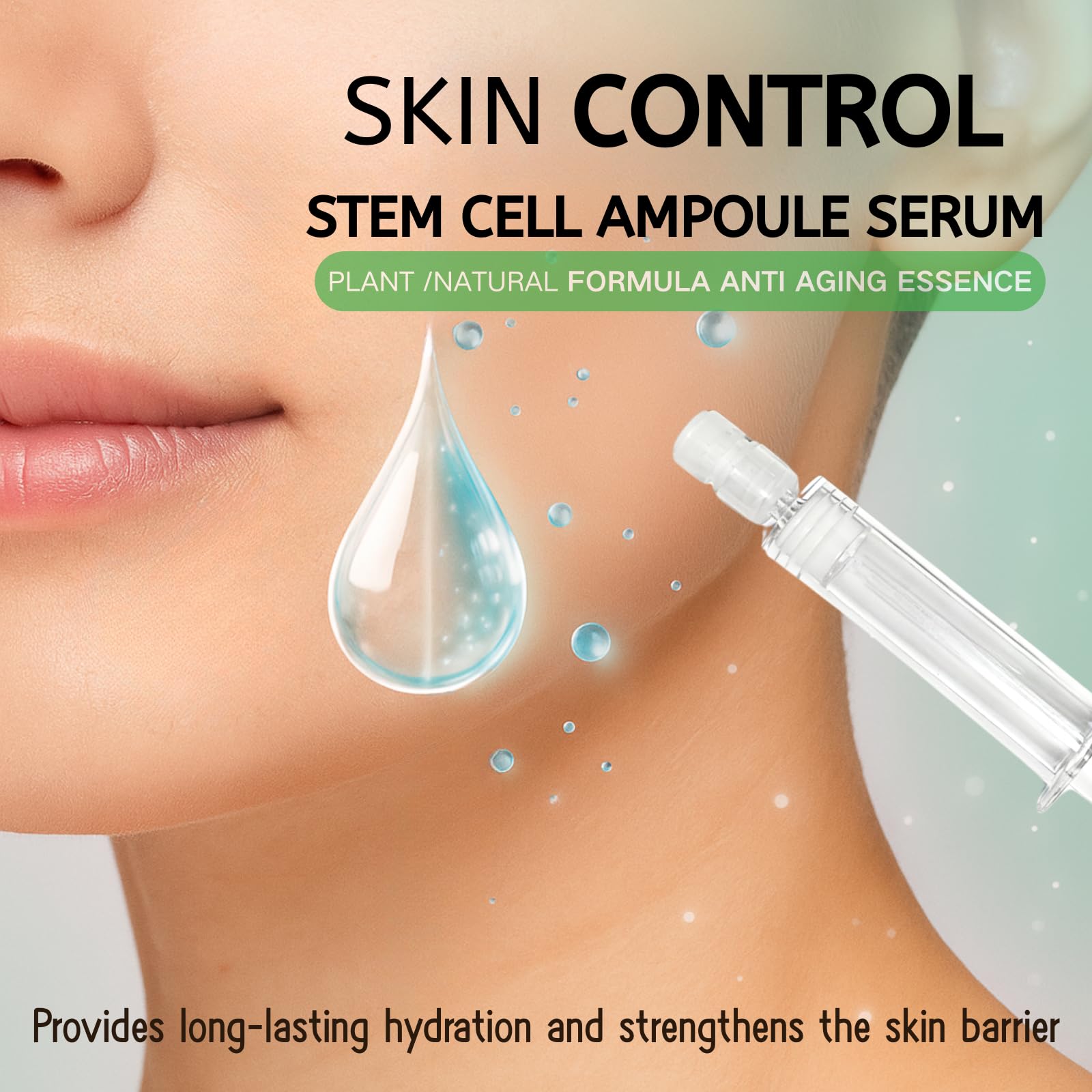 Control Stem Cell Ampoule, Microneedling Serum Booster for Face Micro Infusion Anti Aging Essence, Fine Lines Wrinkles - Image 2