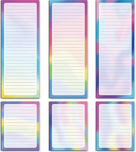 Miniatura 1 de 6 paquetes de bloc de notas magnéticos para refrigerador, lista de comestibles, bloc de notas magnético para lista de compras, 50 hojas por bloc (3