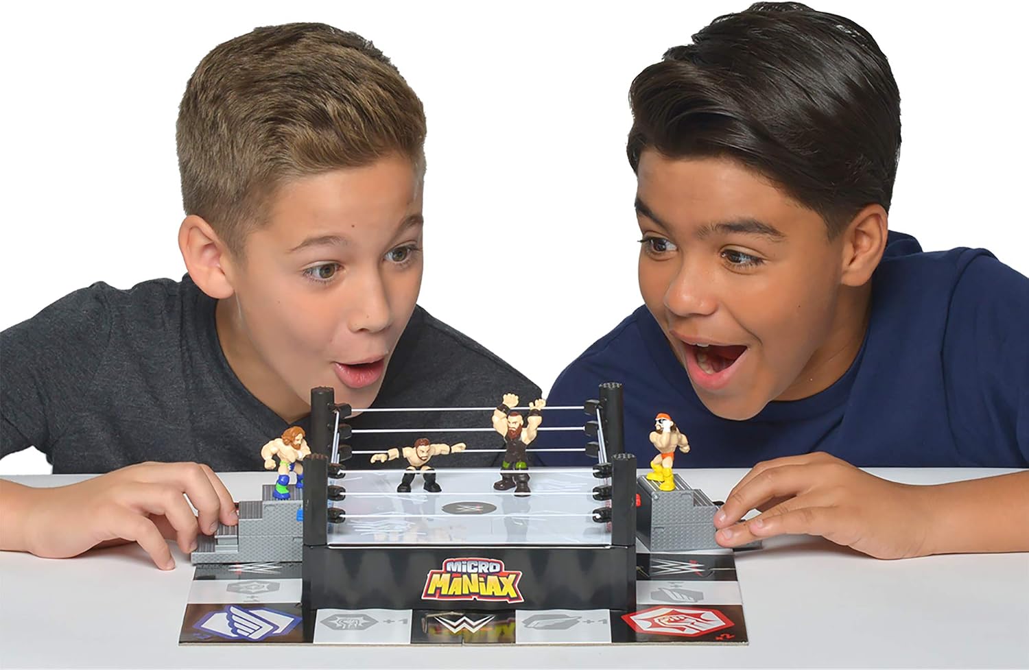 WWE Micro Maniax Battle Game with Two Bonus Figures