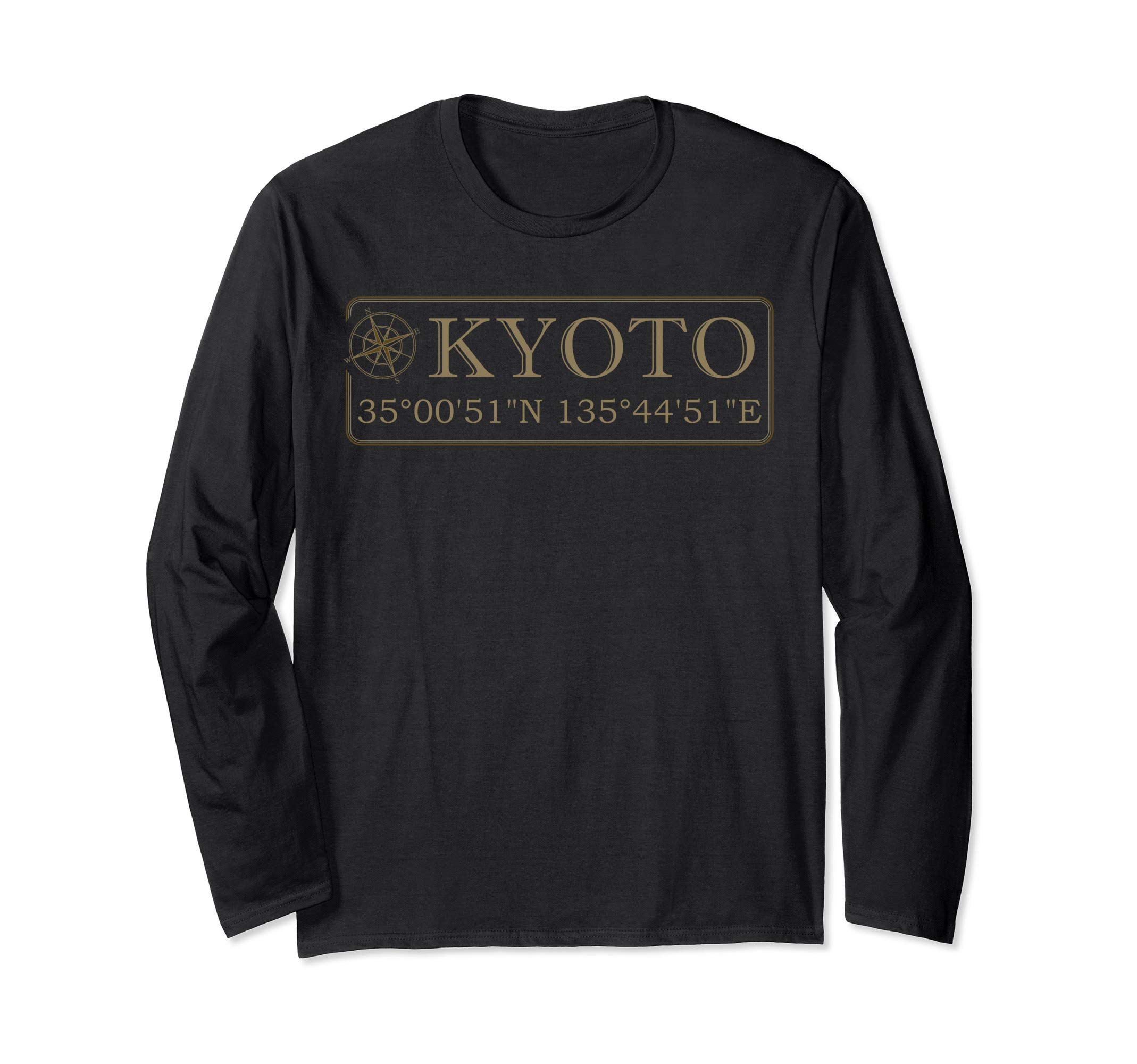 Cool Kyoto Gift Japan Vacation Atlas Map Odosan Present Long Sleeve T-Shirt