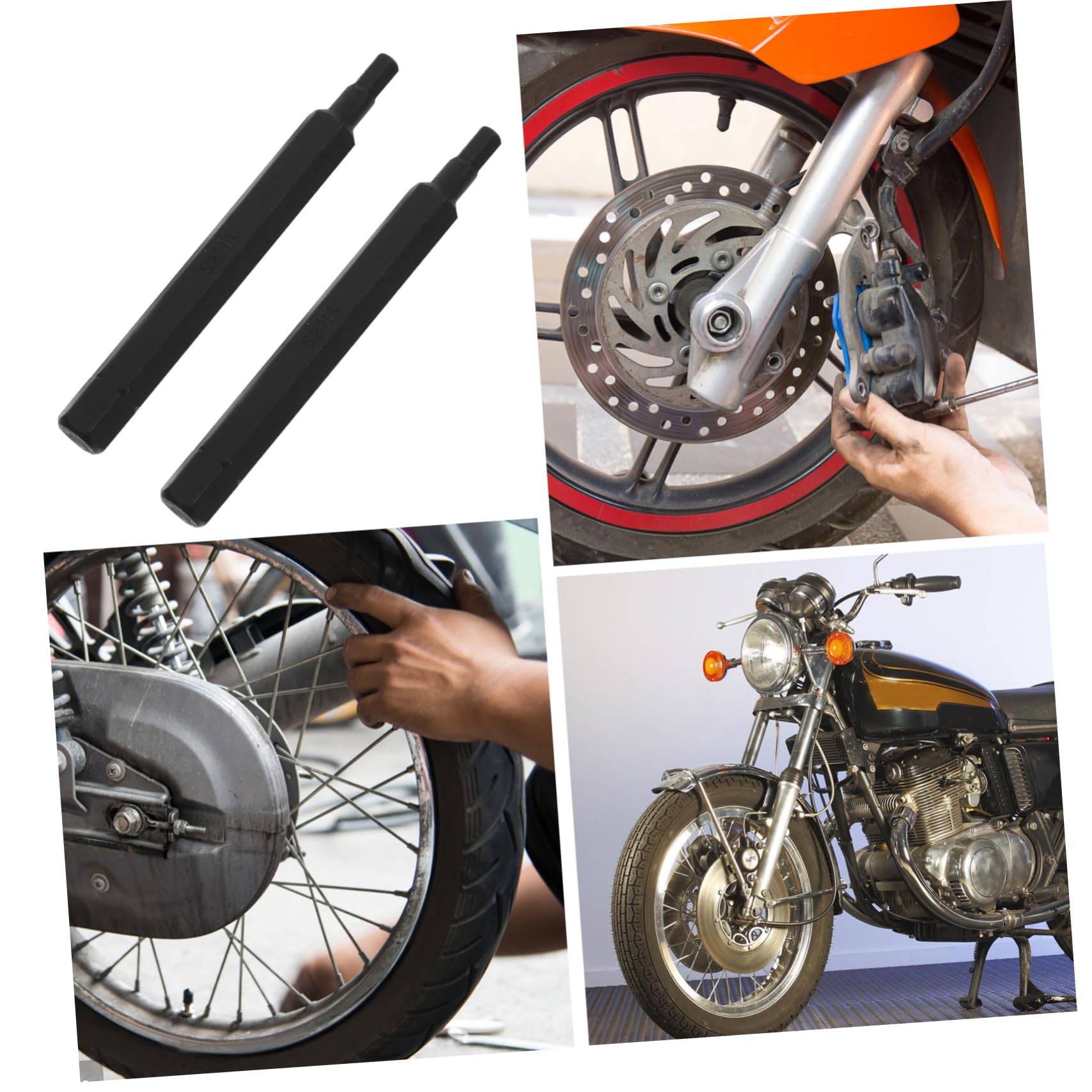 Jeu D'embouts de Tournevis Hexagonaux 4mm, Lot de 10 Set de Set de Noirs | Acier Inoxydable, pour Moto, Entretien et Réglage, Format Portable, Design Multifonction Sûr et Stable
