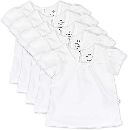 HonestBaby Multipack Short Sleeve T-Shirt Tee 100% Organic Cotton Infant Baby, Toddler,Little Kids Boys, Girls,Unisex(Legacy)
