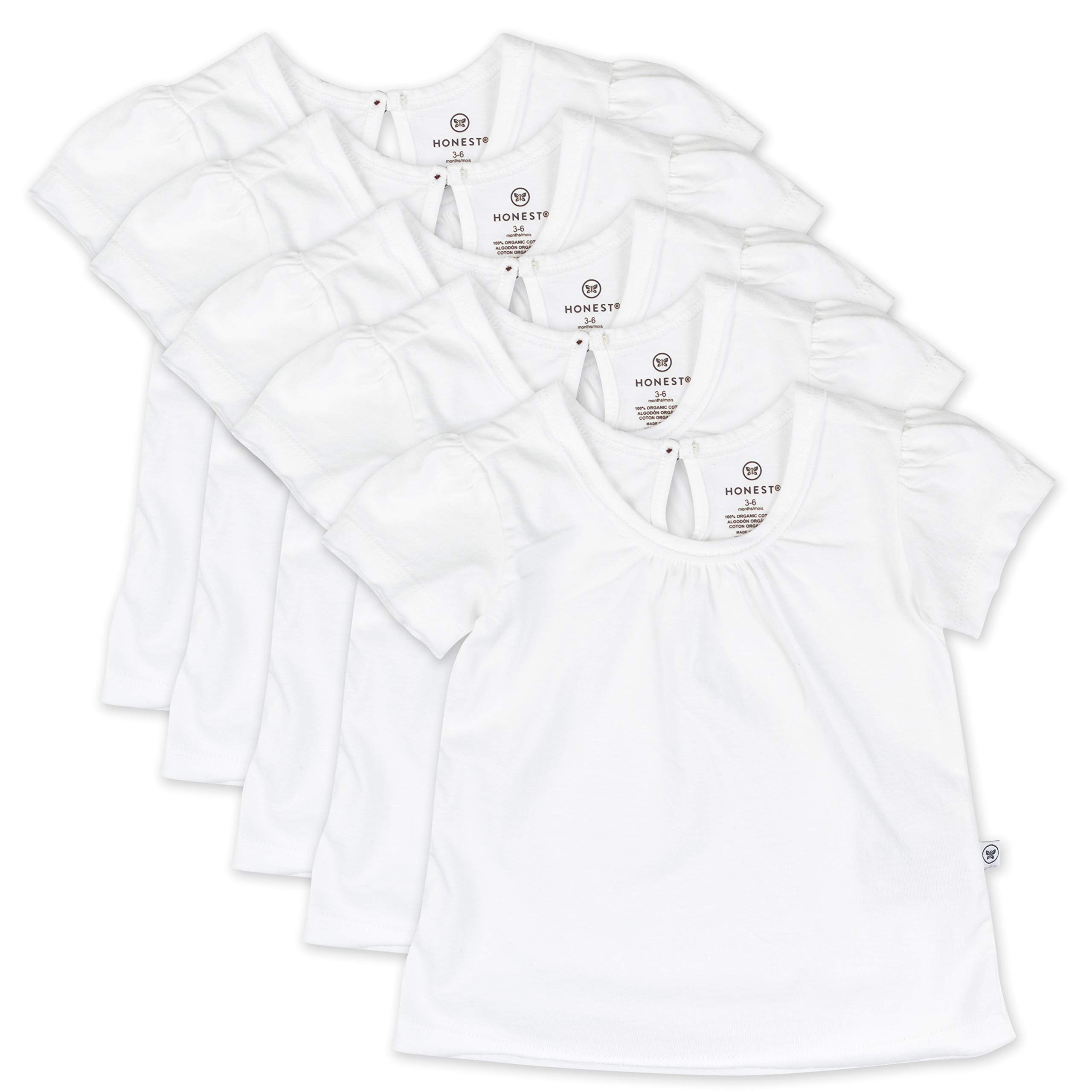 HonestBaby Baby Toddler &amp; Kids' 100% Organic Cotton Short Sleeve T-Shirts (10-Pack)