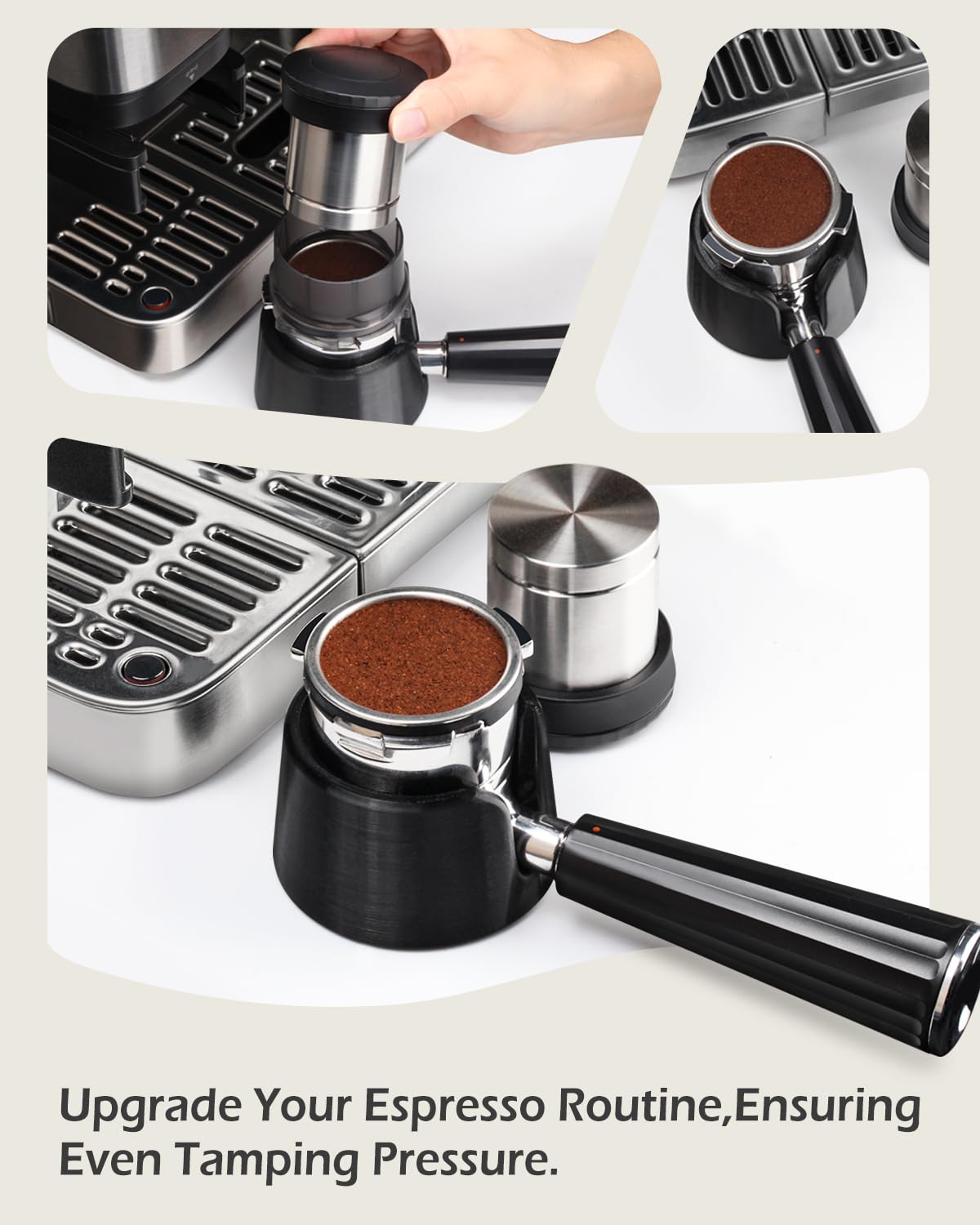 Sinbana Kaffee Stampfer Basis Für Ninja ES601 - Rutschfeste Tamping Station Schwarz