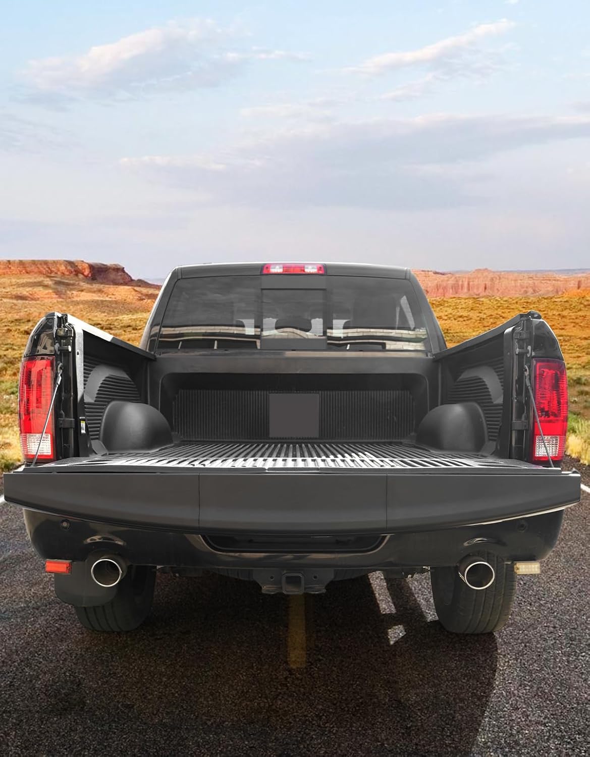 Tailgate Spoiler Molding Cap – Rear Spoiler Cover for 2009-2018 Dodge Ram 1500, Compatible with Ram 2500 as Well as 3500 Models from 2010 to 2018, OEM Style Truck Bed Molding Accessory